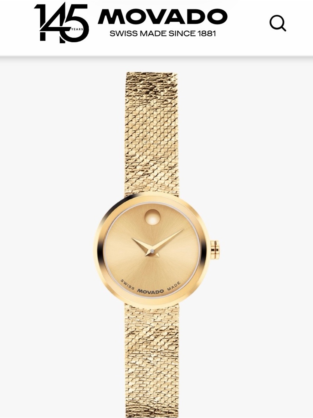 Movado Museum Velura Gold-Tone Women's Watch
